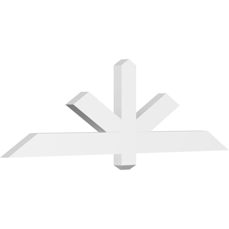 Ekena Millwork Kennewick Architectural Grade PVC Gable Bracket, 60"W x 17 1/2"H x 2"D x 4"F, 7/12 Pitch GBP060X18X0204KEN00